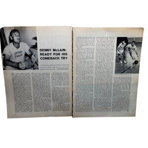 1970 Denny McLain Detroit Tigers Comeback Sports Illustrated Article 2 Page